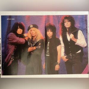 Mötley Crüe Band Pinup centerfold- Color Rock Photo